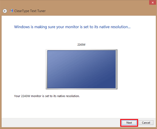 Windows 8 ClearType Tuner